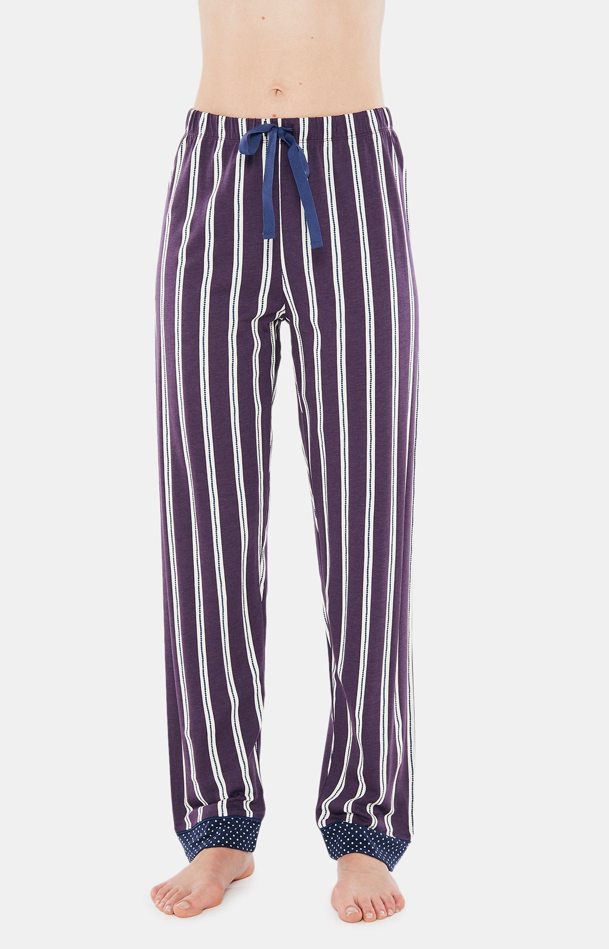 arthur-bob-pyjama-boutonn-rayures-iris-bordeaux-femme image 5