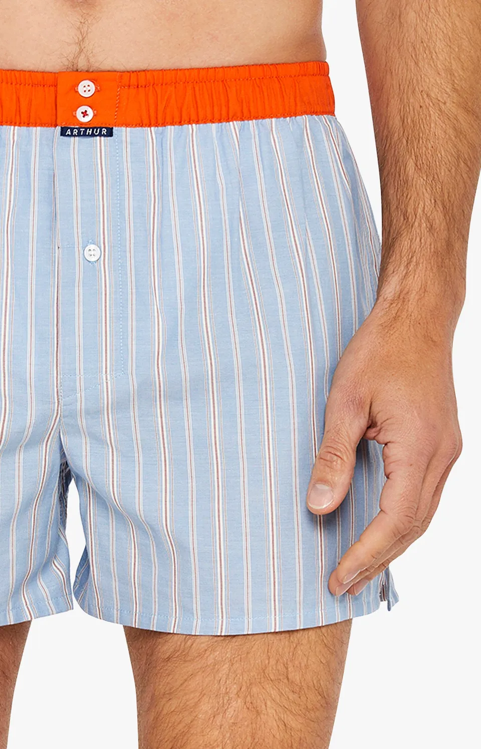 arthur-le-club-1062-cale-on-homme-bleu-coton-bio image 1