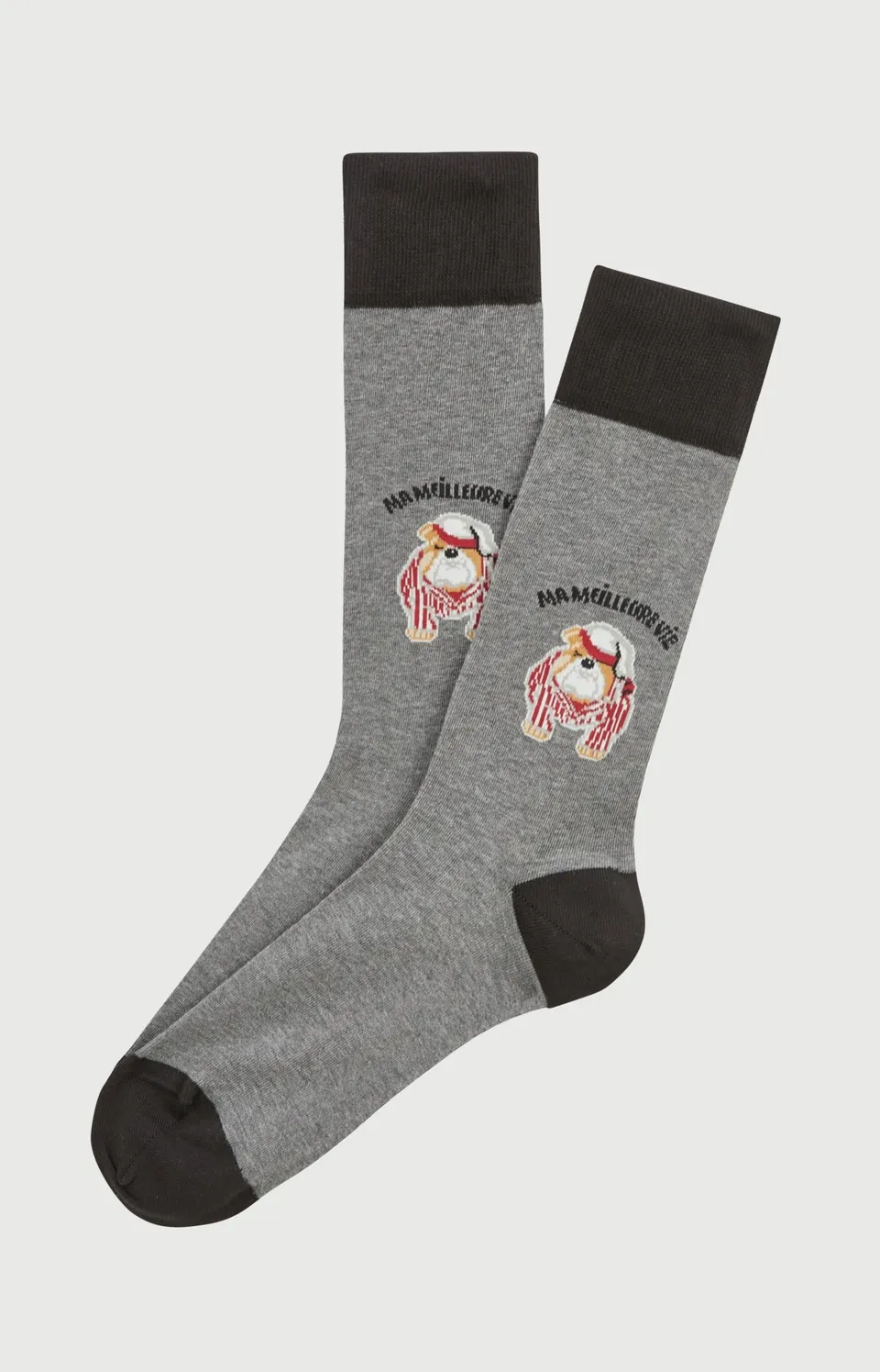 arthur-ma-meilleure-vie-chaussettes-coton-gris-40-46 image 1