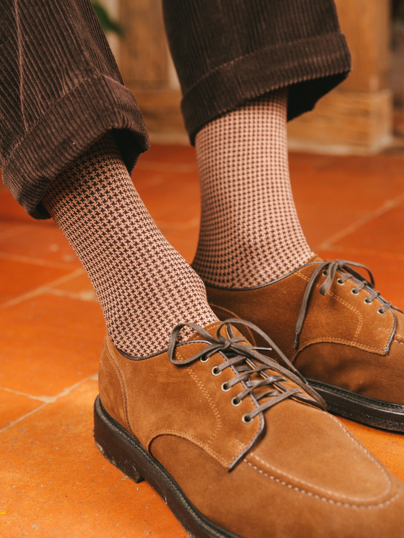 p-trone-pied-de-poule-chaussettes-homme-fil-d-cosse image 7
