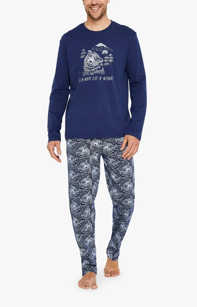 arthur-bob-ours-pyjama-homme-marine image 1