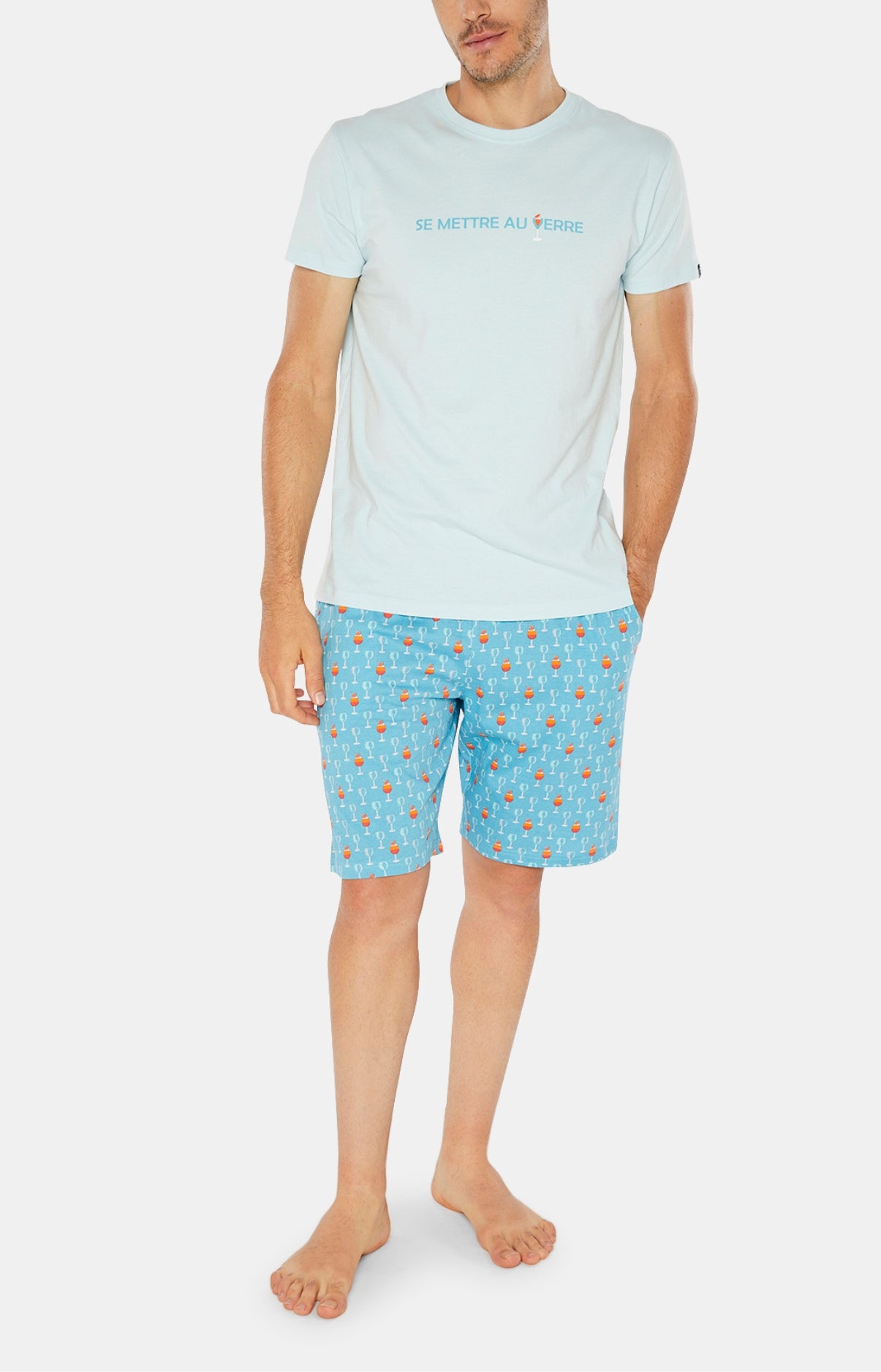 arthur-bob-pyjashort-ap-ro-pyjama-court-bleu-atoll-coton-bio image 1
