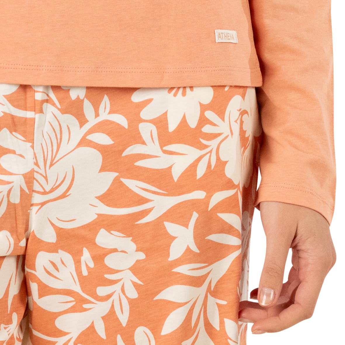 athena-graphic-pyjama-long-femme-m-multicolore-fleurs image 5