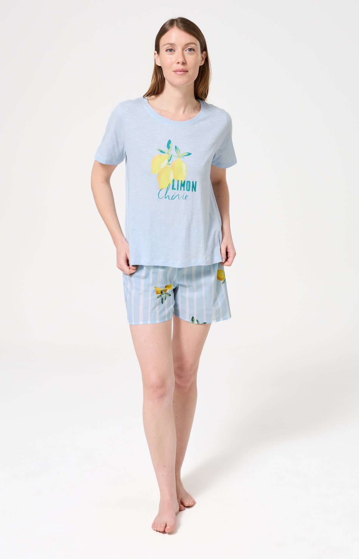 arthur-bob-lemon-ch-rie-pyjashort-femme-glac-coton-bio image 1