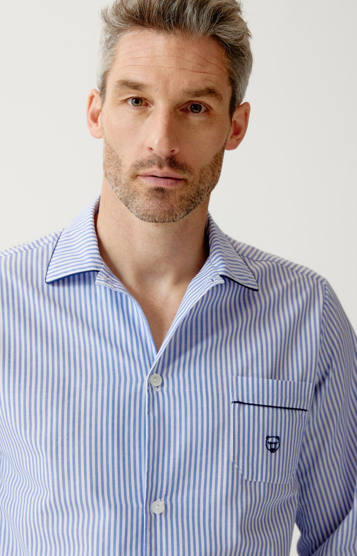arthur-bob-rayure-bleue-pyjama-homme-bleu-coton-bio image 2