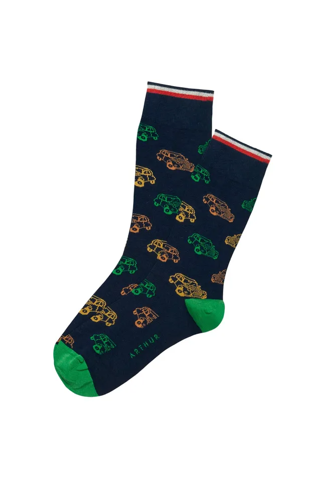 arthur-bob-chaussettes-2cv-mi-hautes-multicolore-coton image 1