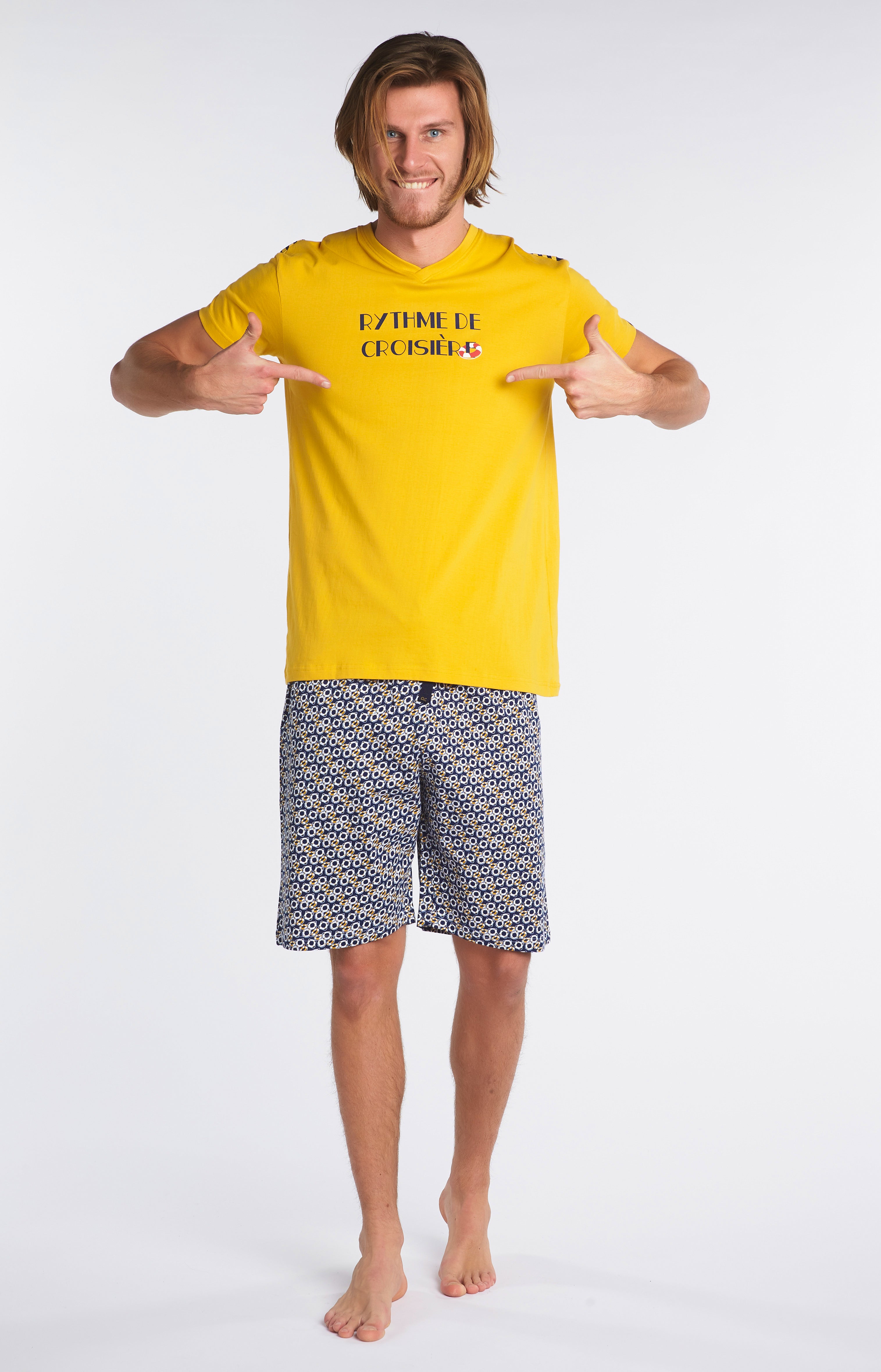 arthur-bob-bou-e-pyjashort-homme-coton-bio-marine image 1