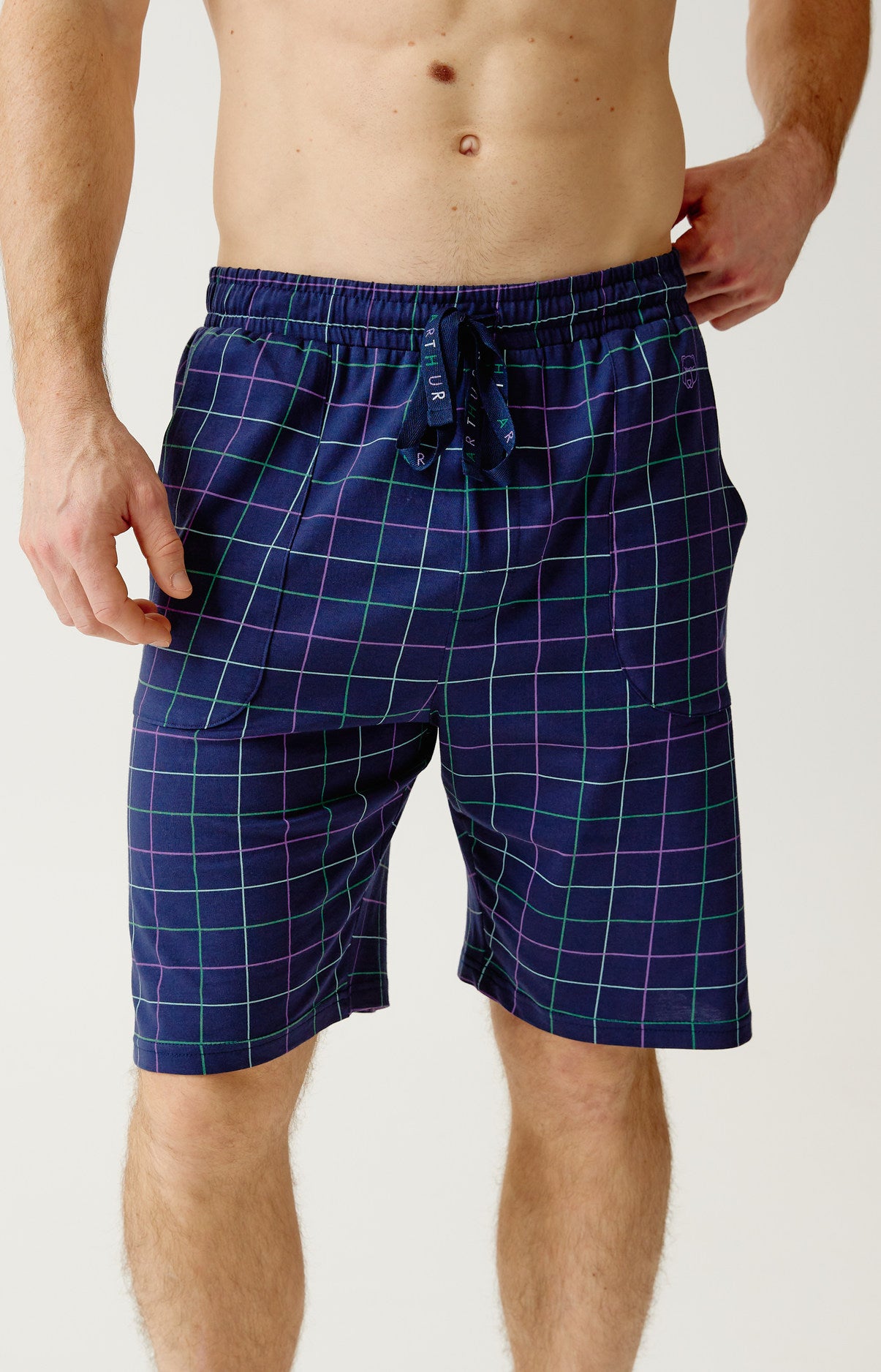 arthur-bob-short-carol-short-homme-coton-bio-marine-l image 2