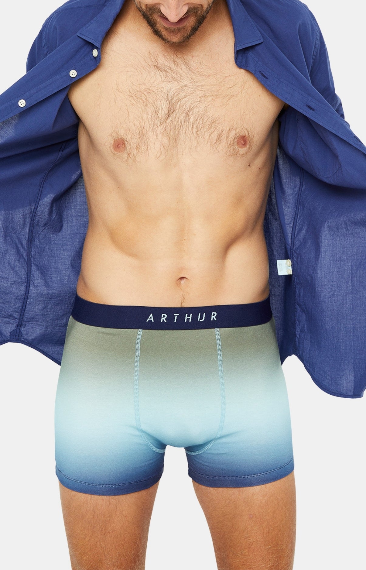 arthur-tie-dye-boxer-coton-bio-homme-marine image 1