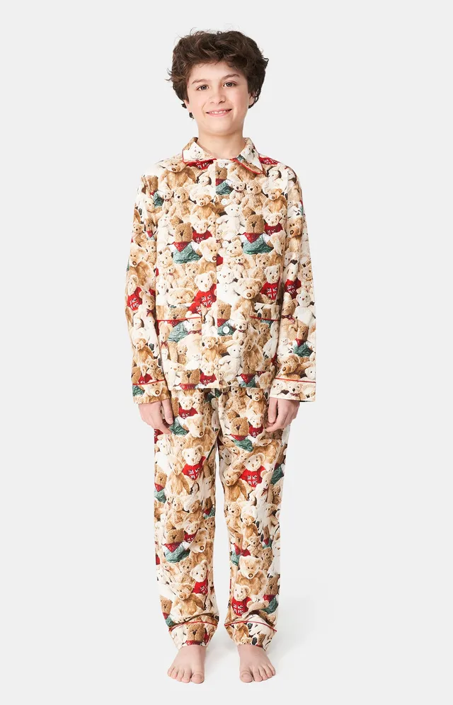 arthur-bob-teddy-pyjama-enfant-brun-coton-pilou image 1