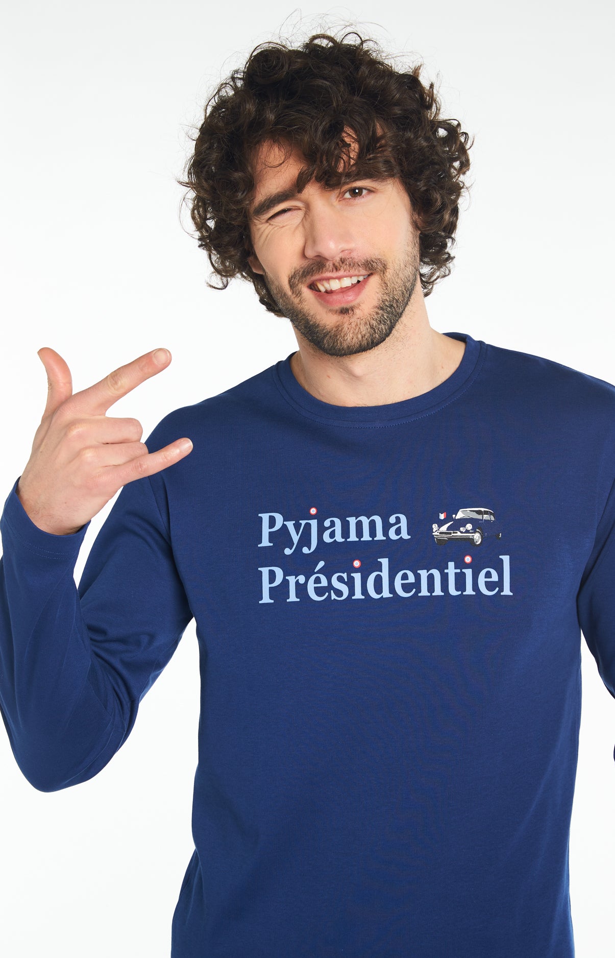 arthur-bob-pyjama-pr-sidentiel-homme-ciel-coton-bio-chaud image 2