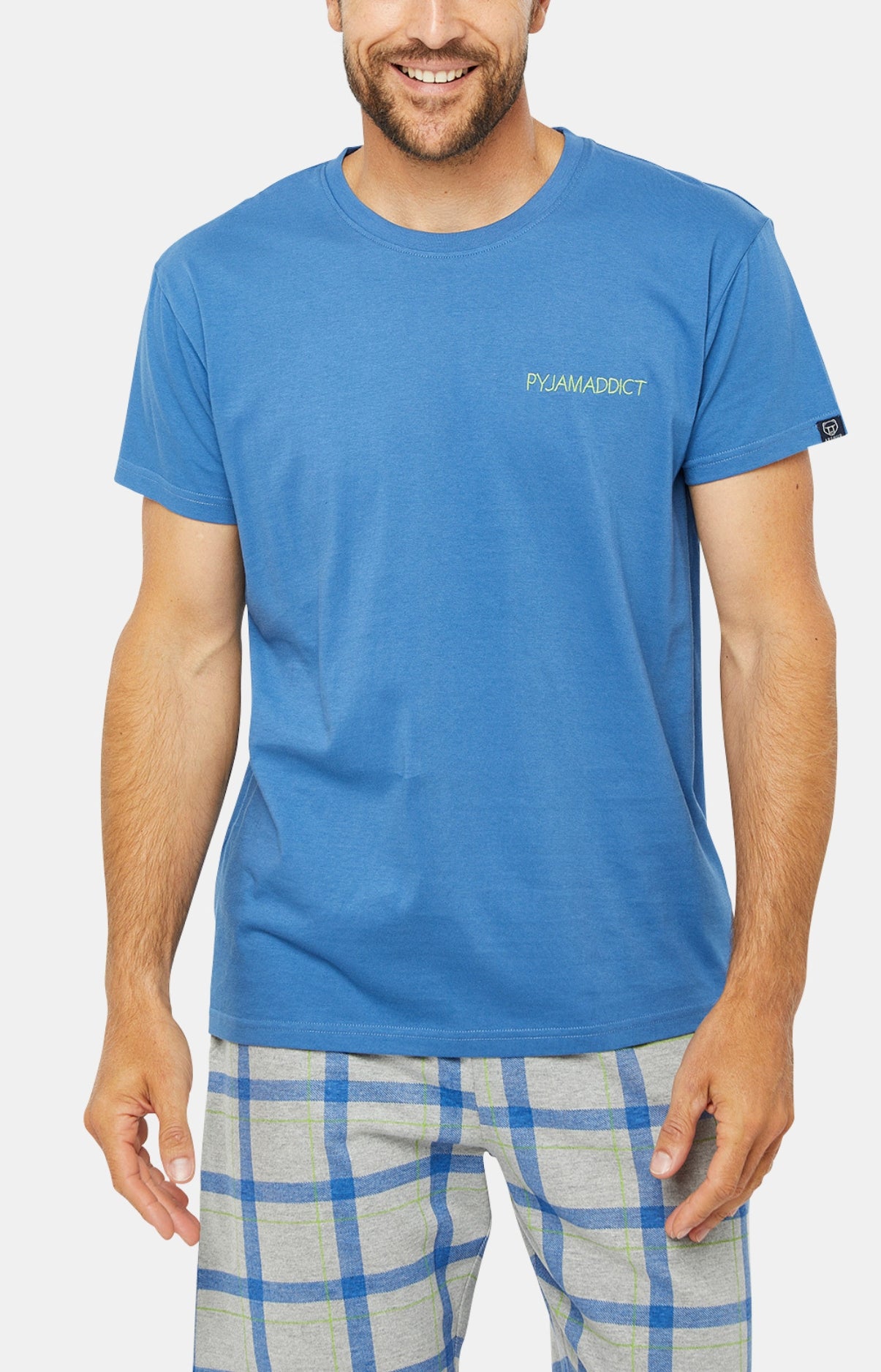arthur-bob-addict-pyjashort-coton-bio-gris-col-rond image 4