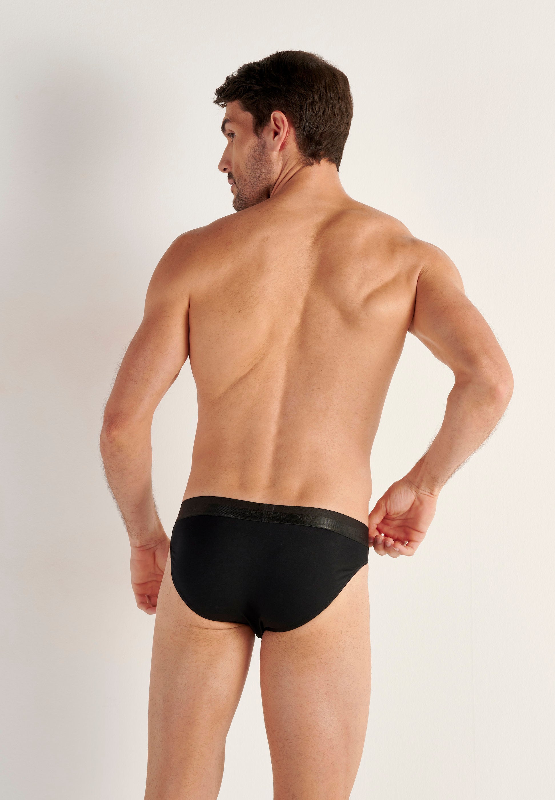 hom-classic-mini-slip-homme-modal-coton-noir-400204-noir image 3