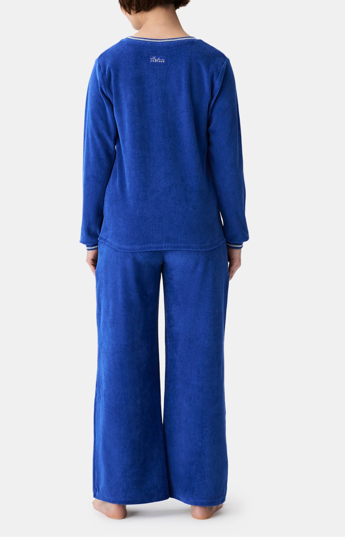 arthur-bob-daphn-a-pyjama-velours-femme-bleu-roi-s-xl image 5