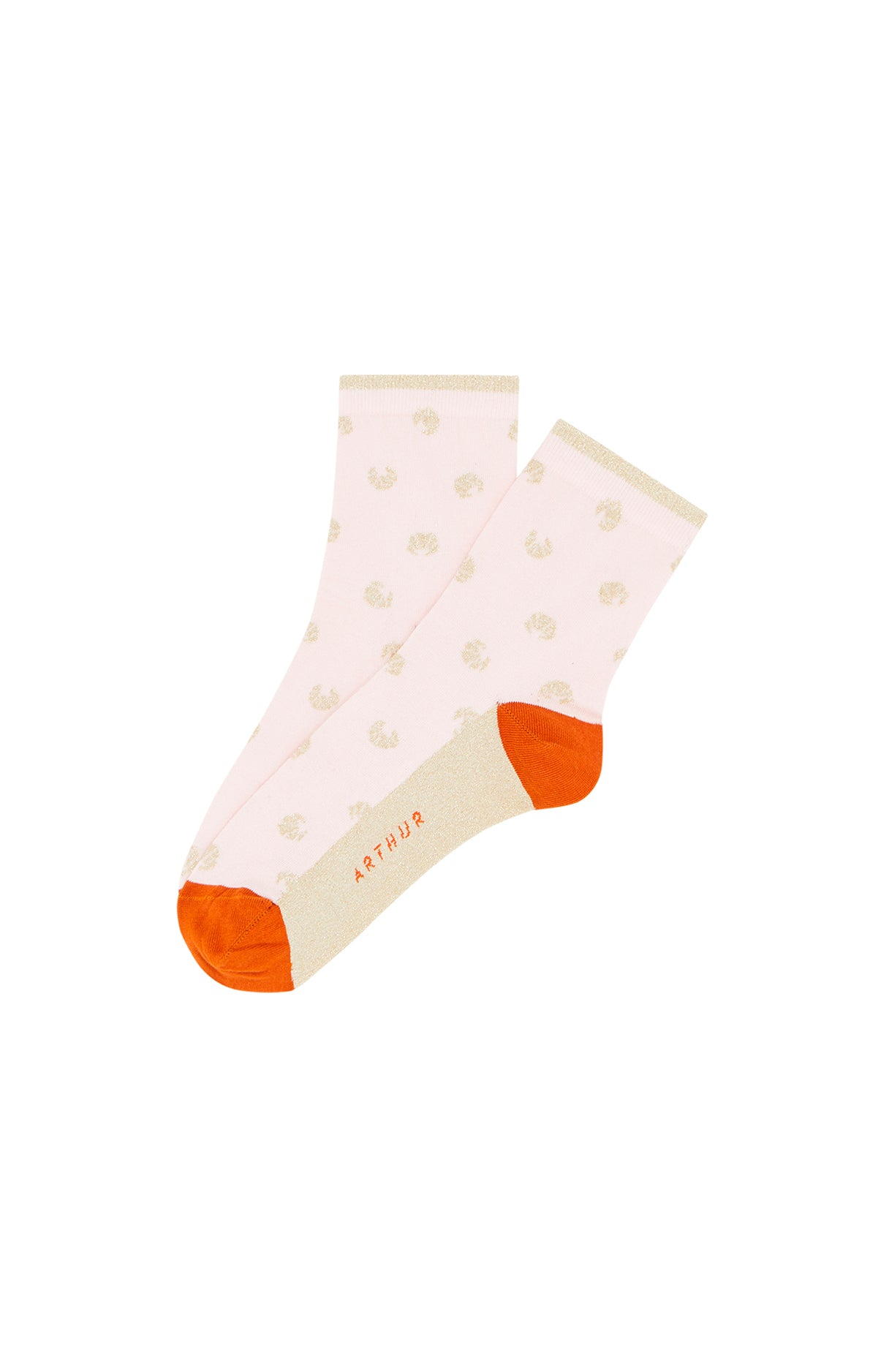 arthur-bob-petit-croissant-chaussettes-femme-rose image 1