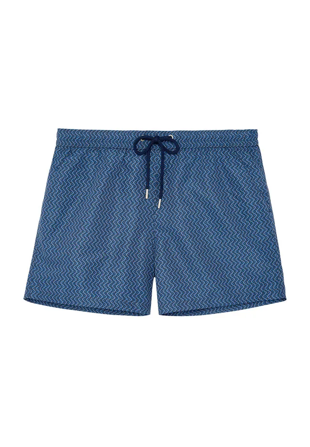 hom-h-fresh-morny-boxer-de-bain-imprim-navy image 1