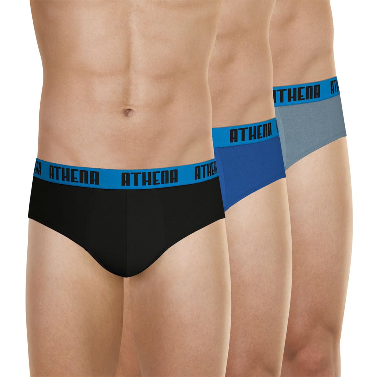 athena-ecopack-lot-3-slips-homme-coton-noir-rouge-anthracite image 6