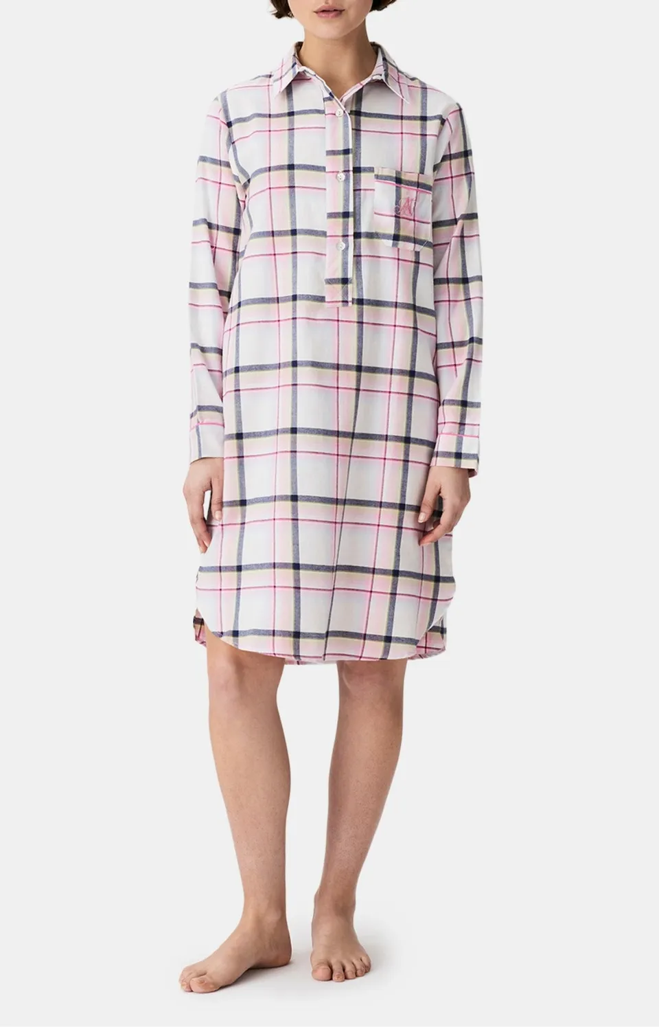 arthur-bob-lola-chemise-de-nuit-rose-flanelle image 1