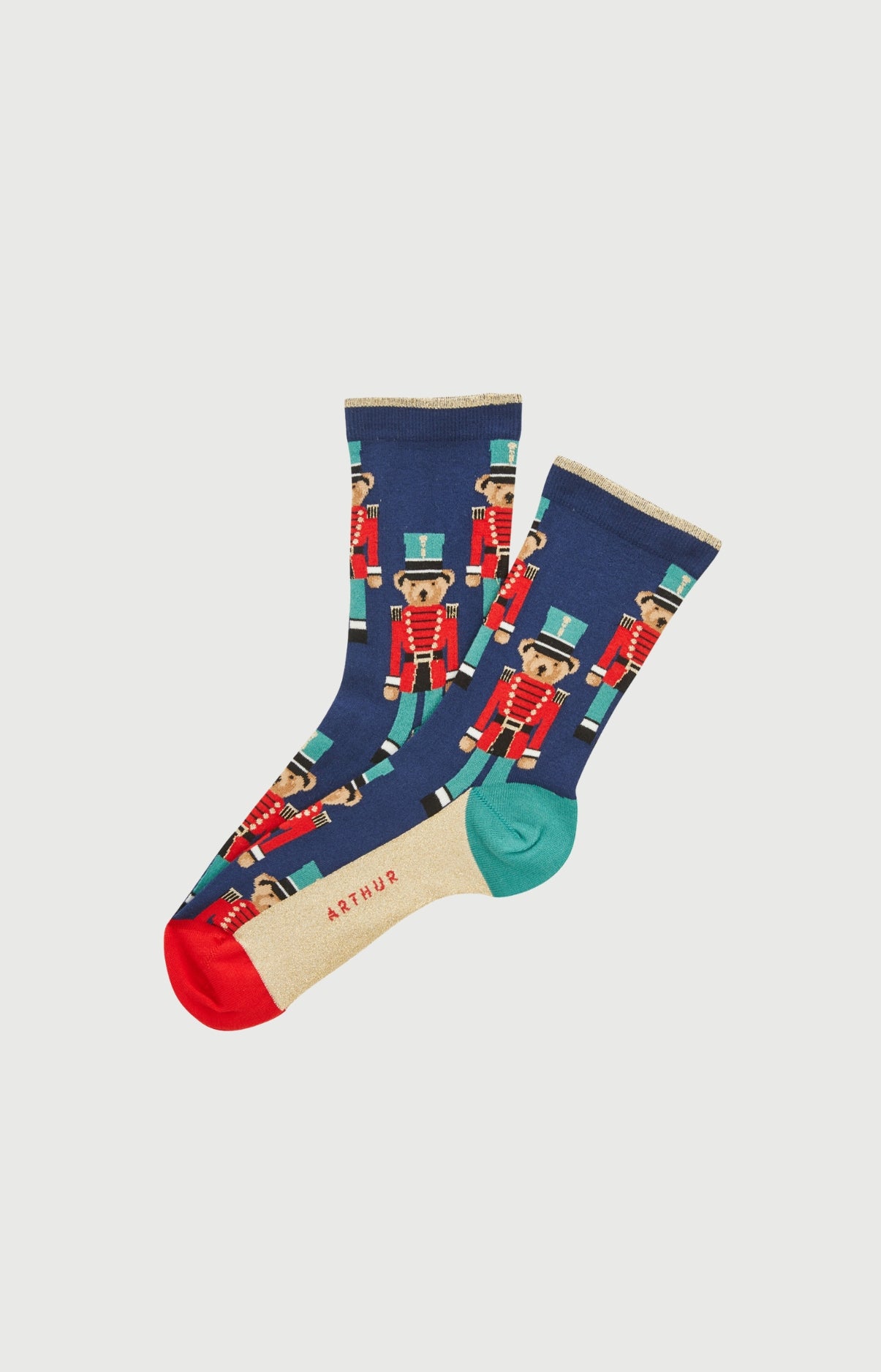 arthur-bob-casse-noisette-chaussettes-femme-marine-coton image 1