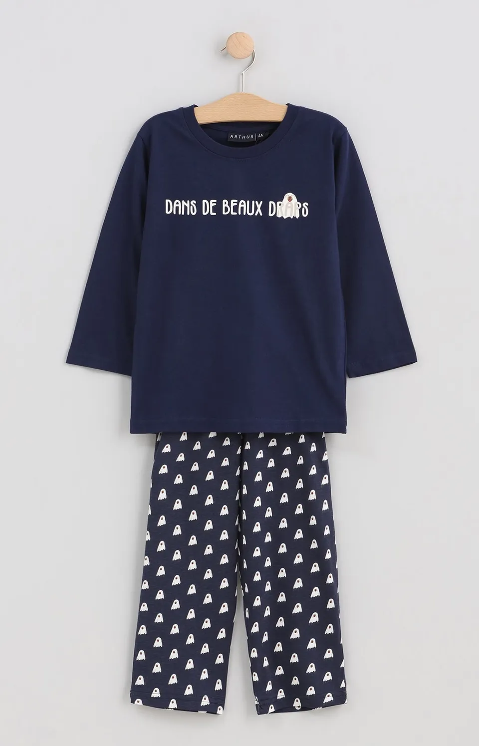 arthur-bob-pyjama-enfant-dans-de-beaux-draps-marine image 1