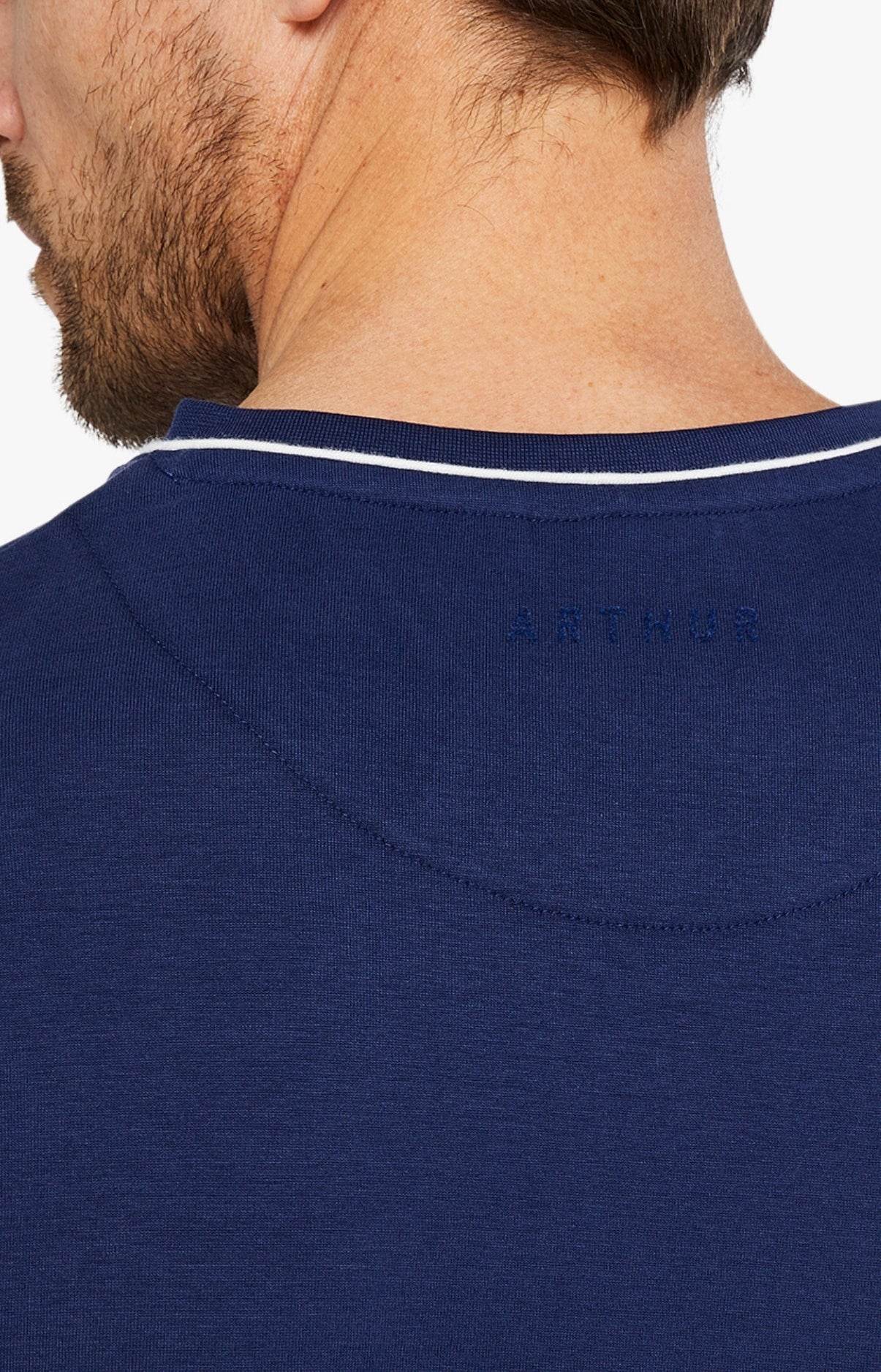 arthur-bob-lewis-maxi-chemise-de-nuit-marine-tu-coton-bio image 2