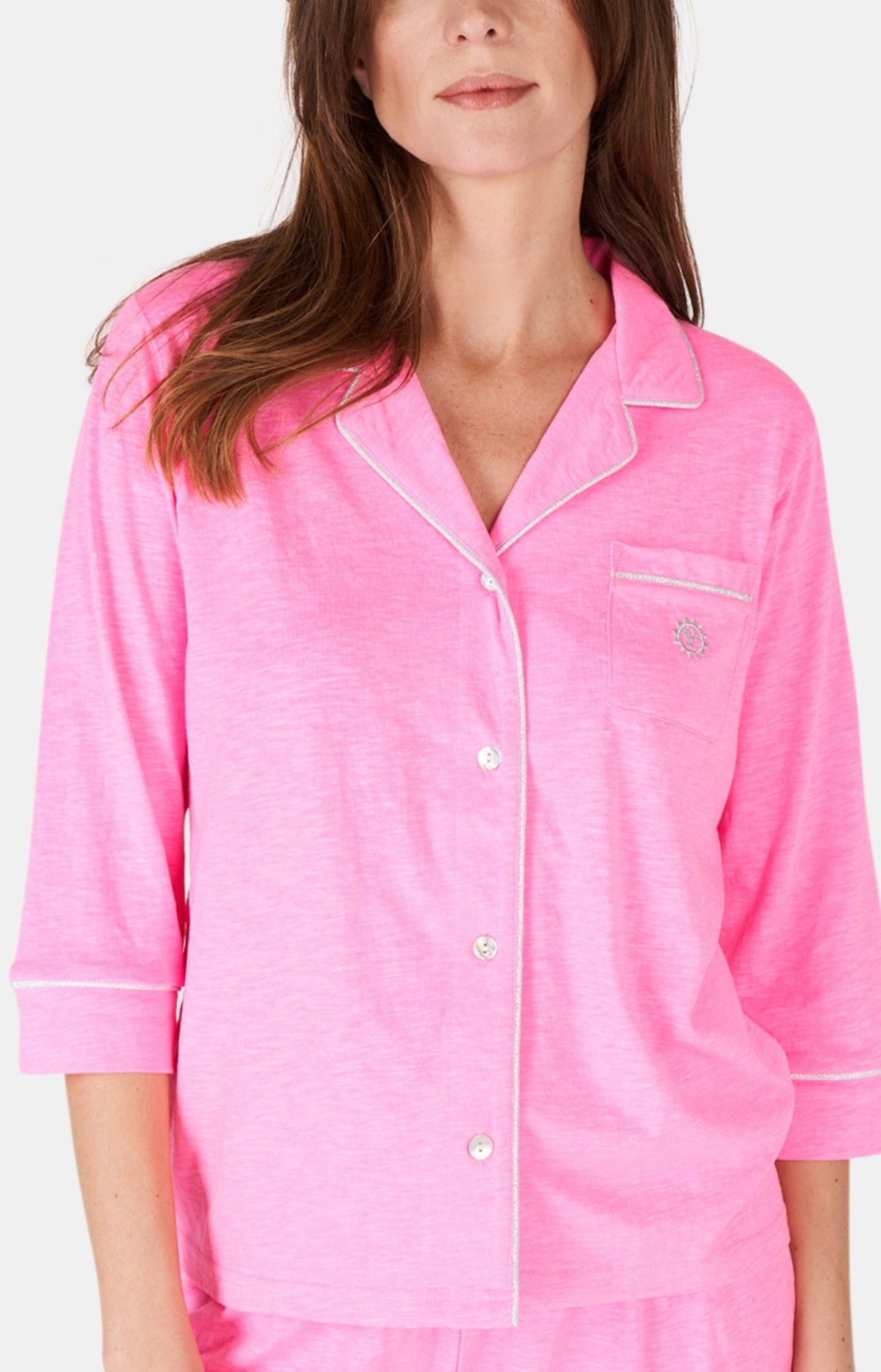 arthur-pyjama-court-boutonn-coton-bio-rose image 2