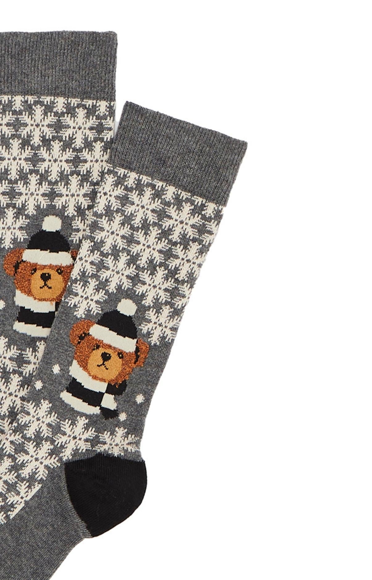 arthur-bob-teddy-no-l-chaussettes-homme-coton-gris image 2