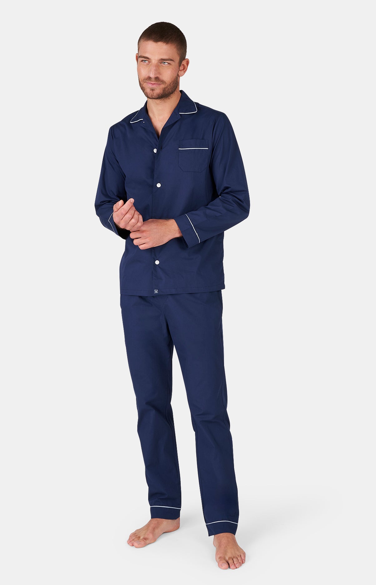 arthur-bob-tradi-pyjama-coton-marine-boutonn-popeline image 2