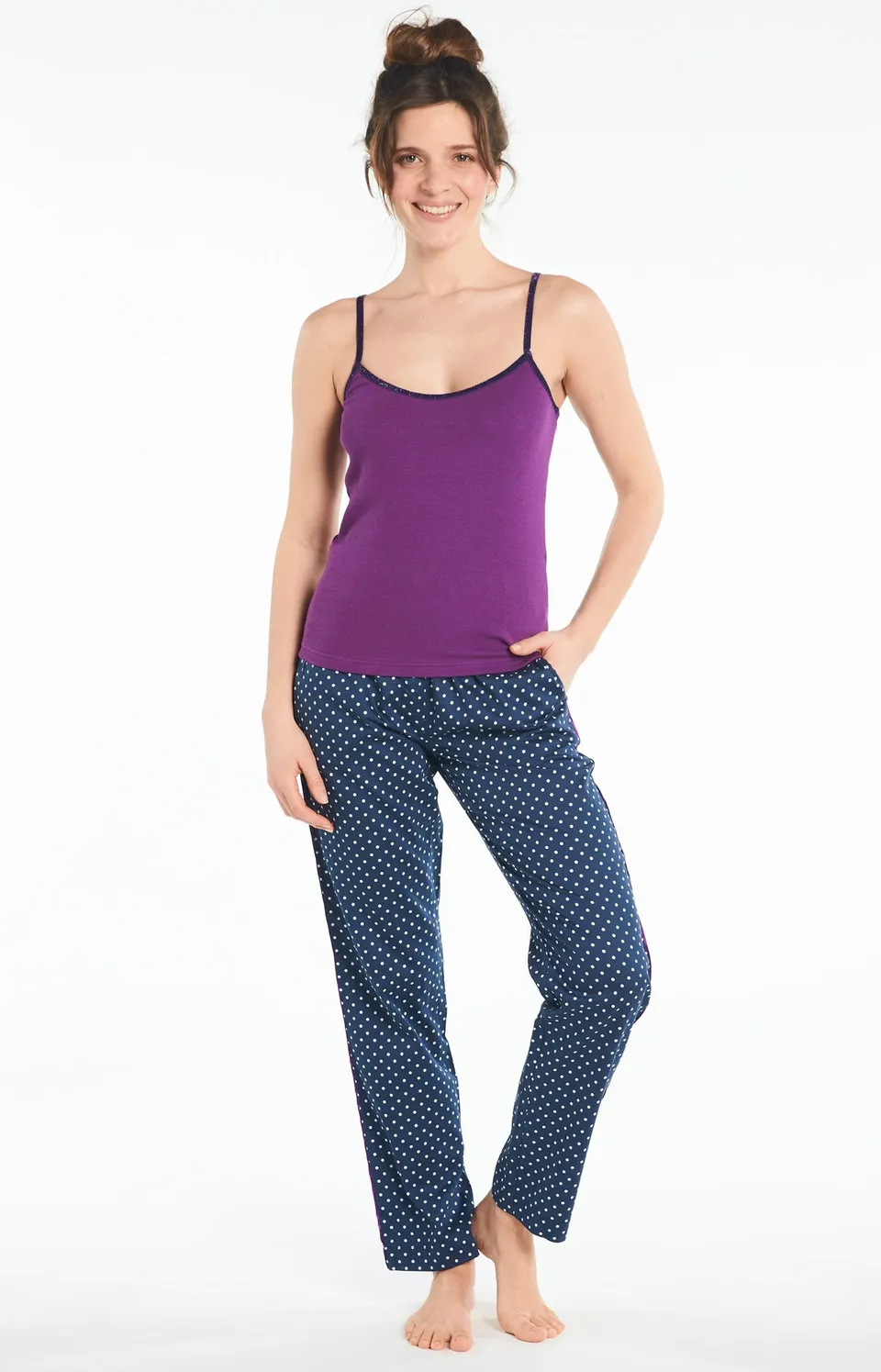 arthur-bob-d-bardeur-uni-haut-pyjama-violet image 1