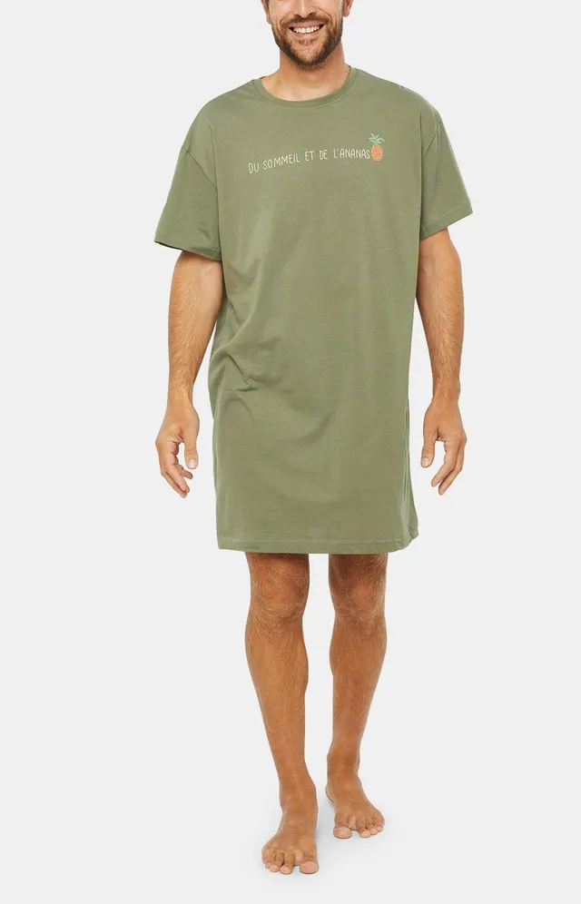 arthur-bob-ananas-maxi-tee-shirt-coton-bio-kaki image 1