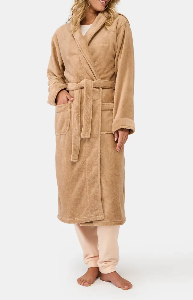 arthur-bob-robe-de-chambre-polaire-camel-chaude-femme image 1