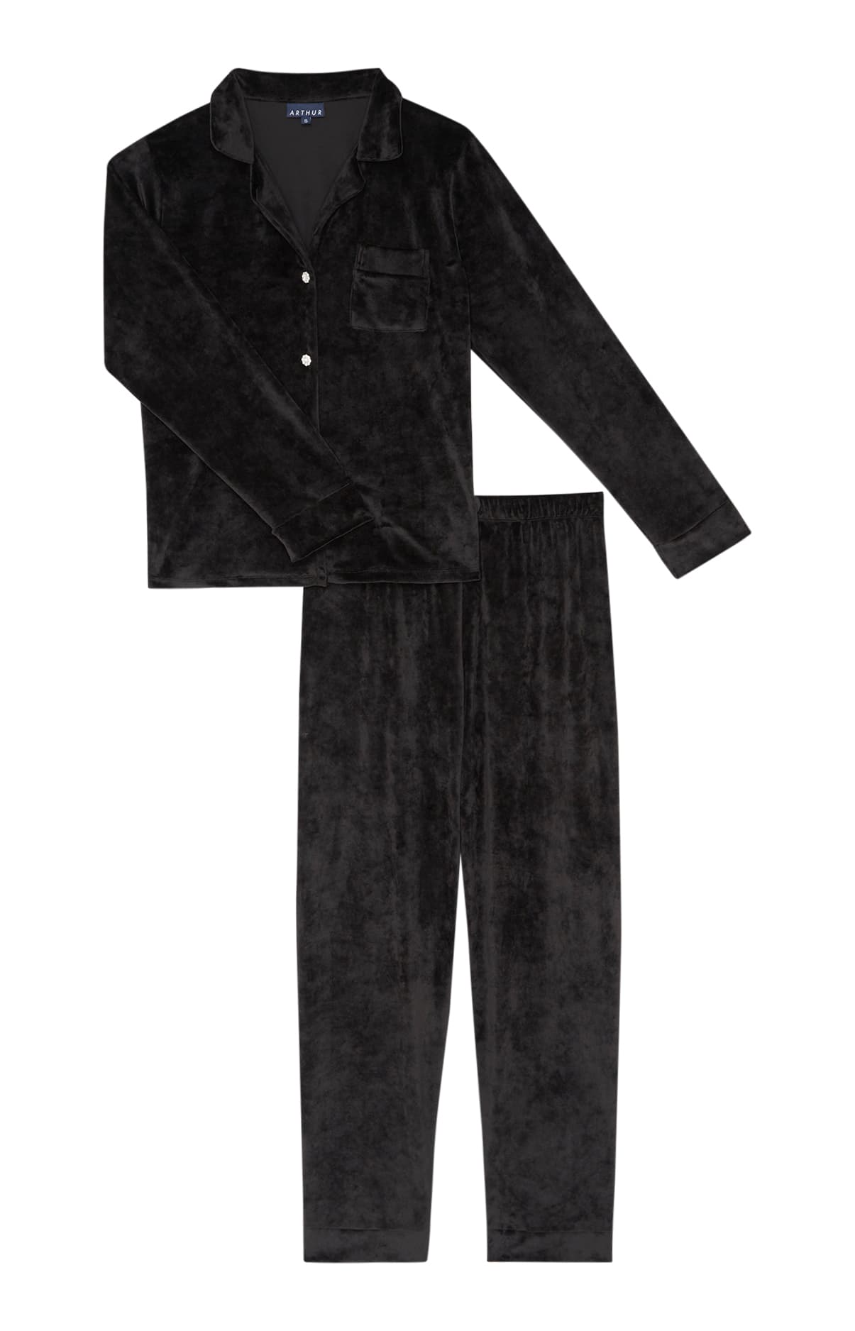 arthur-velvet-chic-pyjama-femme-velours-noir image 3