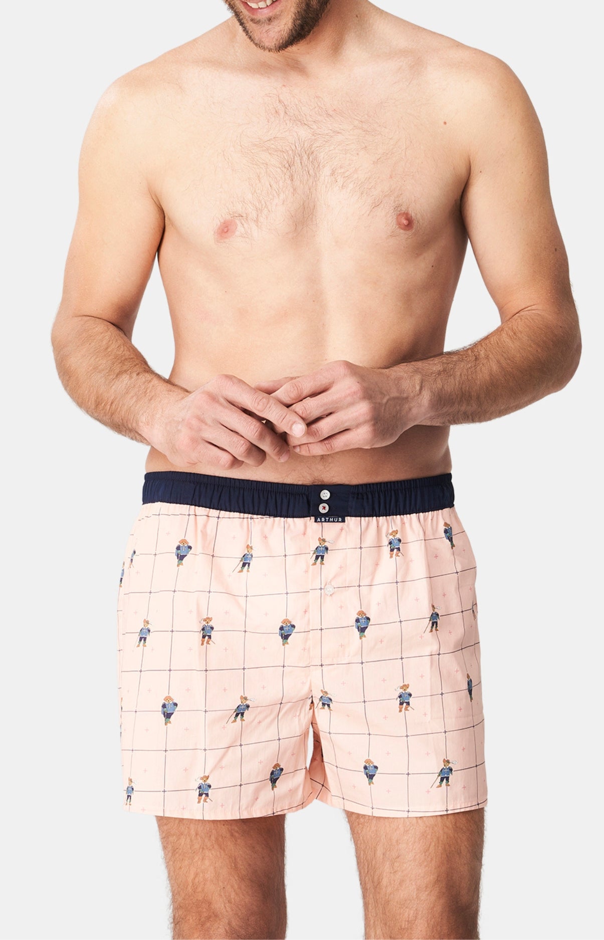 arthur-le-club-n-1125-cale-on-homme-rose-coton-bio image 1