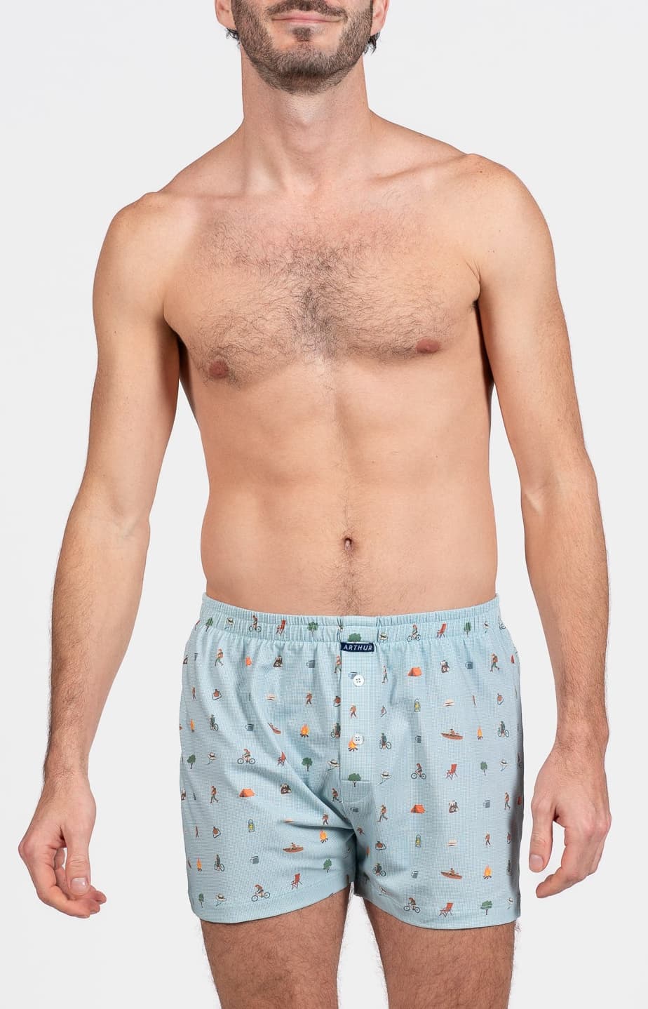 arthur-le-club-camping-cale-on-coton-bio-celadon-homme image 2