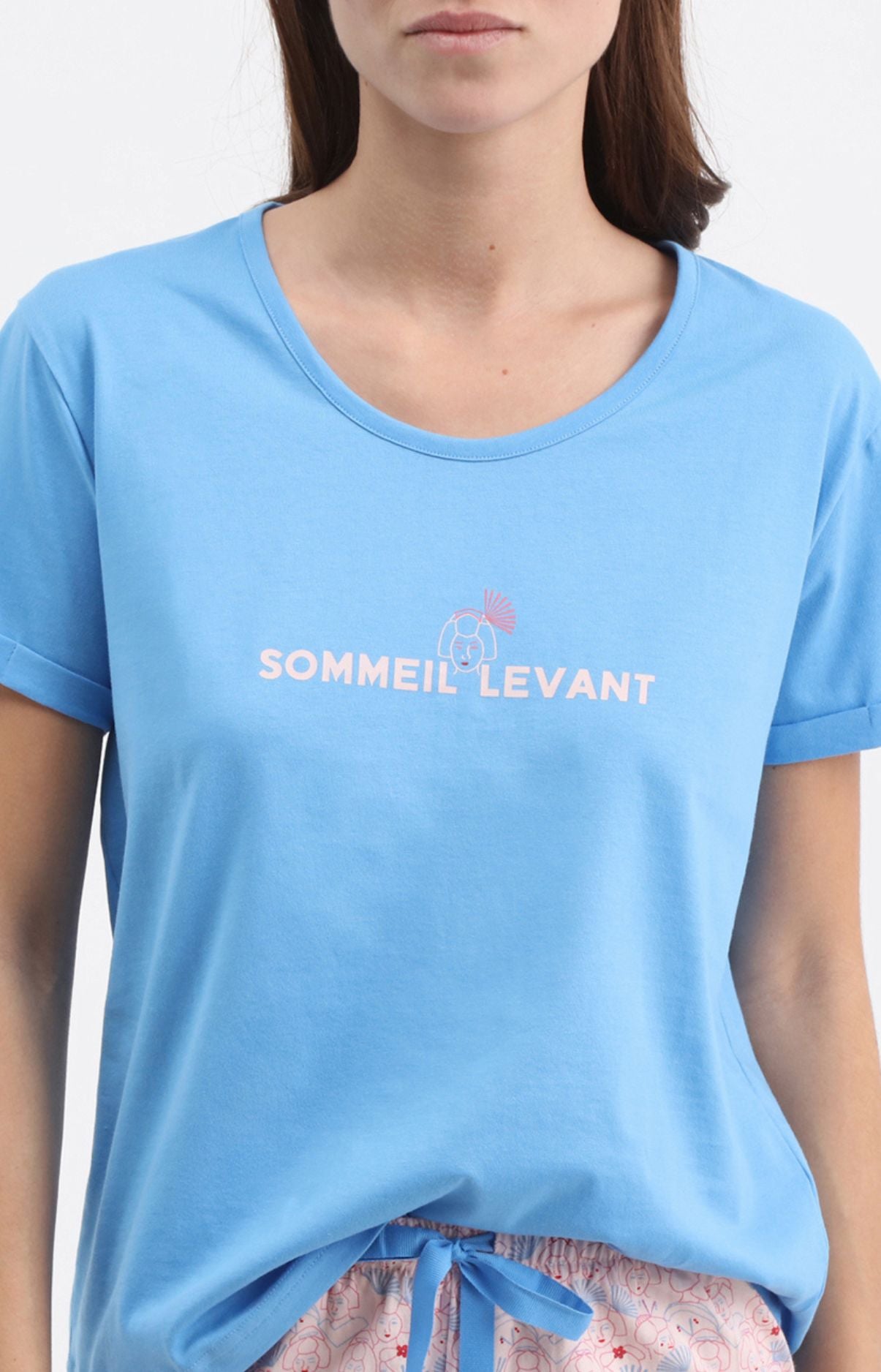 arthur-bob-pyjashort-sommeil-levant-rose-coton-femme image 2