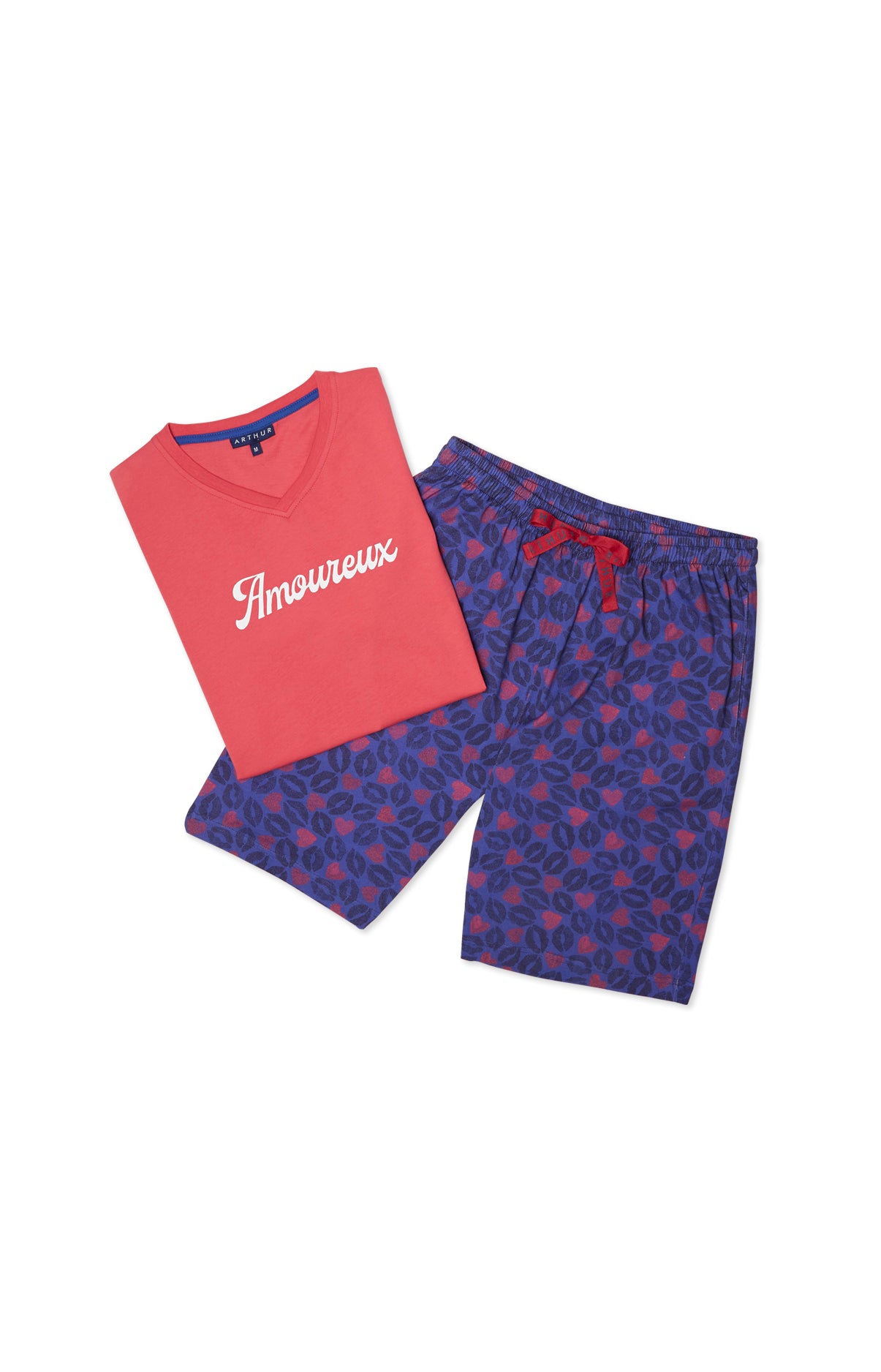 arthur-bob-amoureux-pyjashort-homme-coton-bio-marine image 3