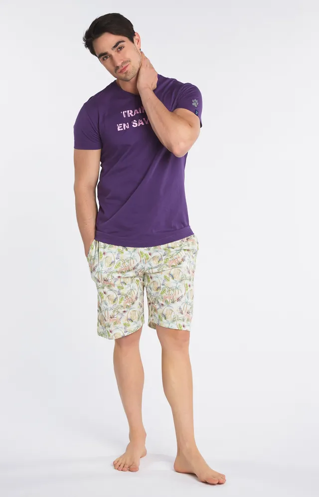 arthur-bob-pyjashort-savane-coton-multicolore image 1