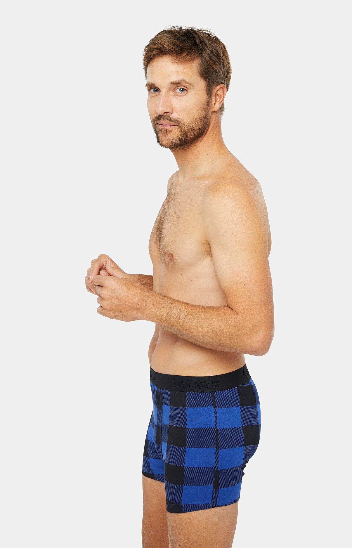 arthur-bob-big-vichy-boxer-homme-marine-coton image 4