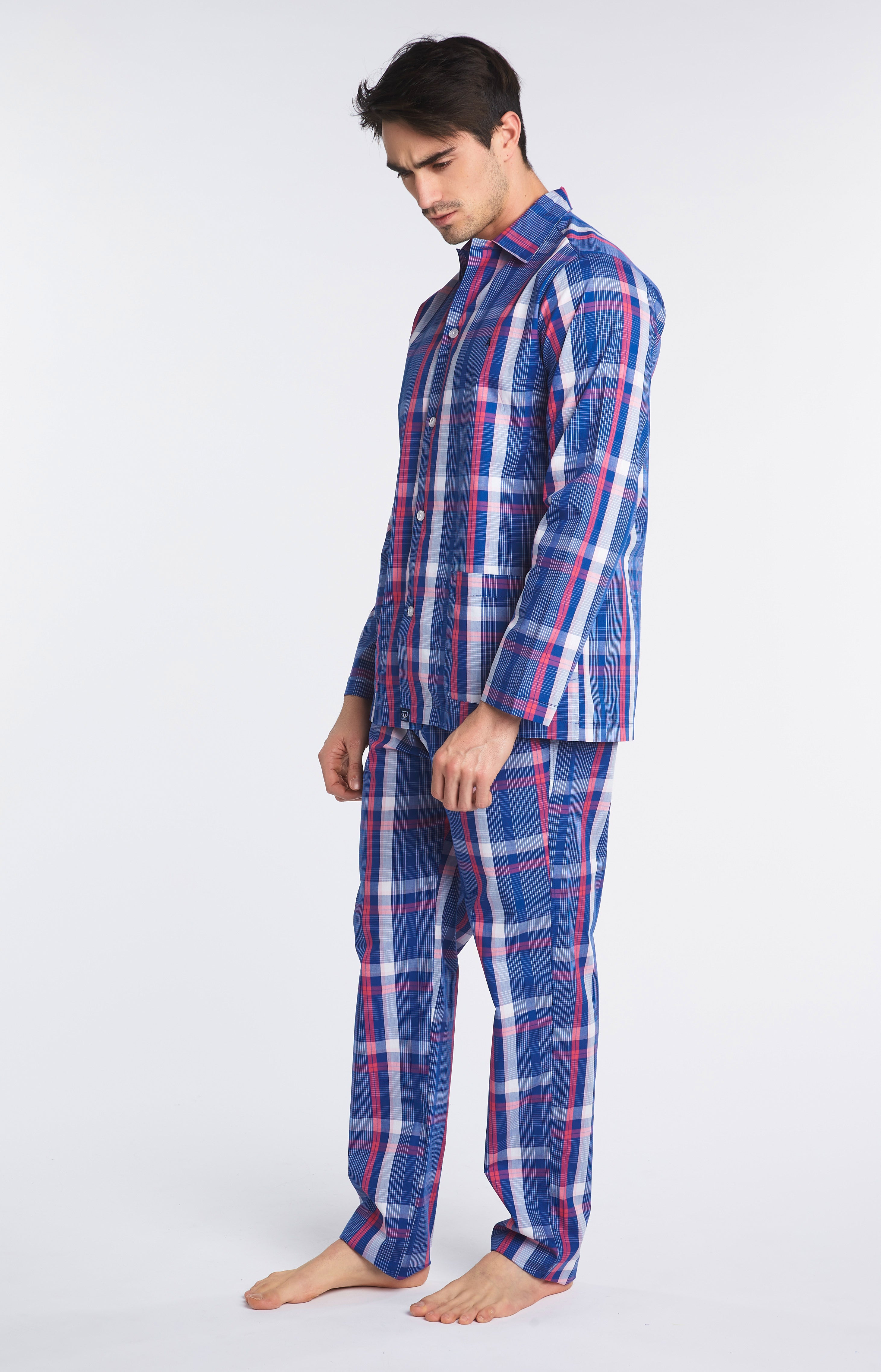arthur-bob-op-ra-pyjama-long-homme-coton-bio-marine image 2
