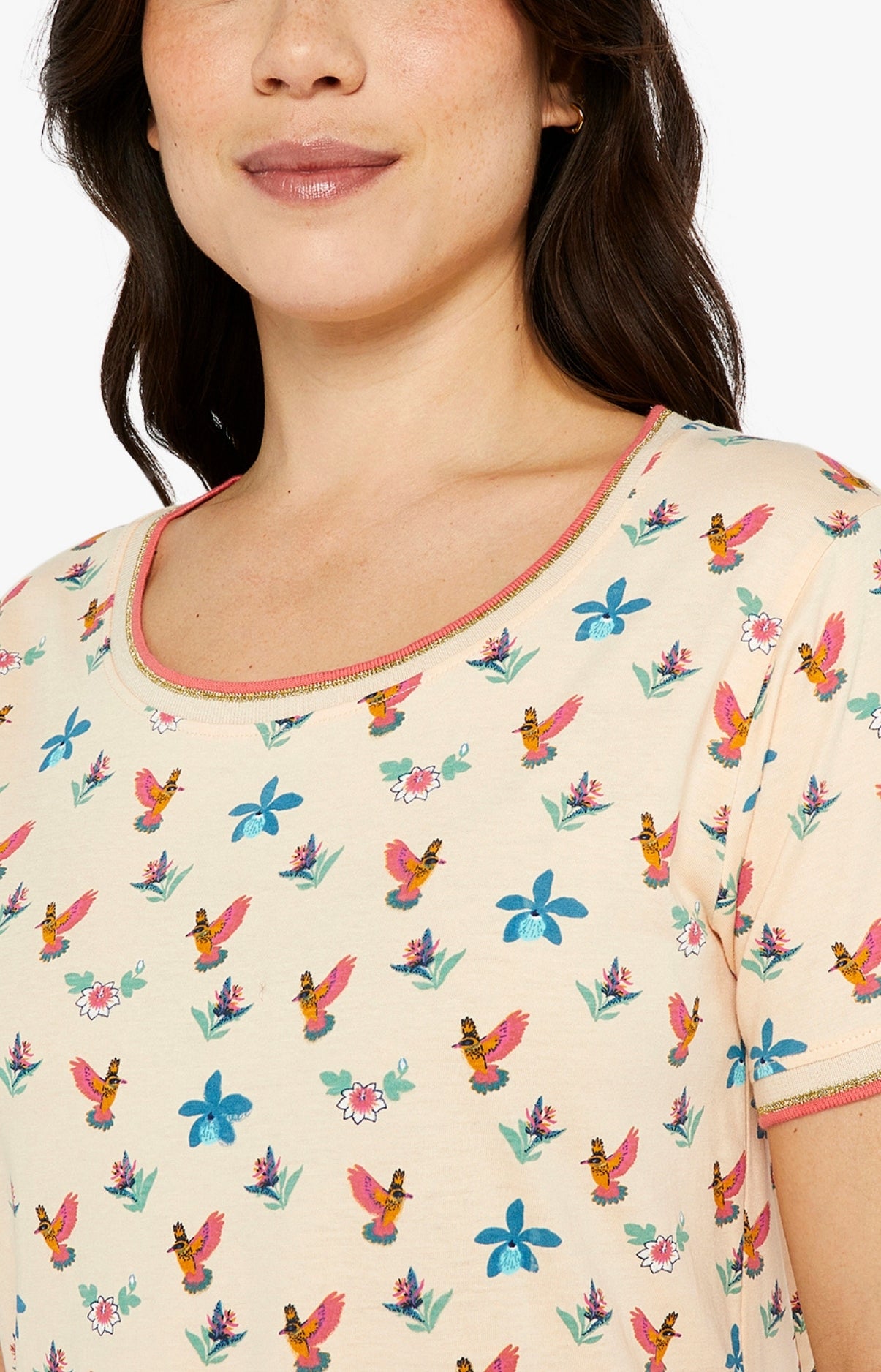 arthur-bob-colibri-chemise-de-nuit-poudre-coton-bio image 2