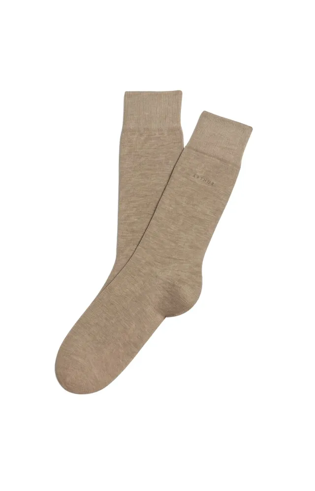 arthur-bob-chaussettes-sable-coton-homme-beige-40-46 image 1