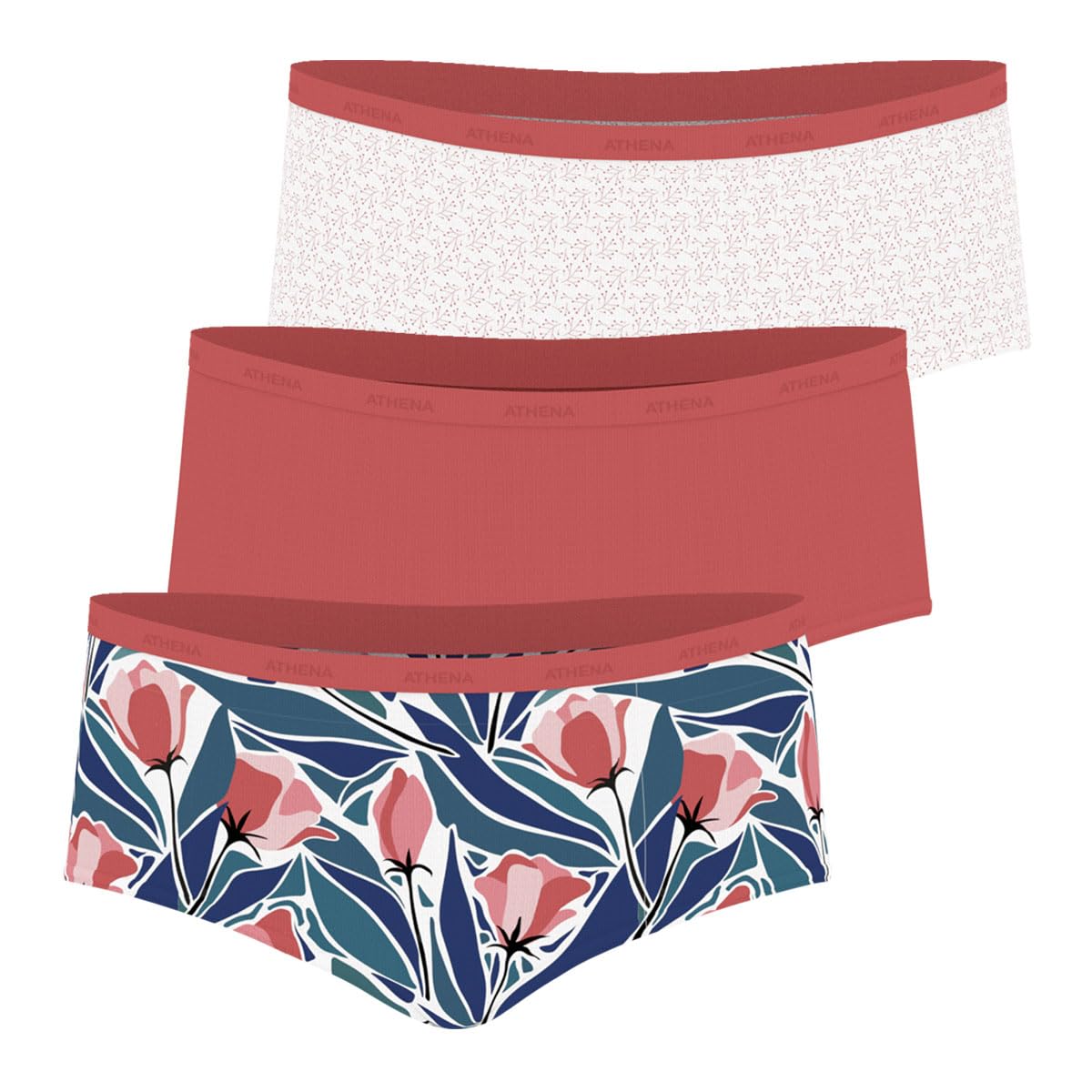 athena-ecopack-lot-3-boxers-femme-l-opard-noir-coton-stretch image 8