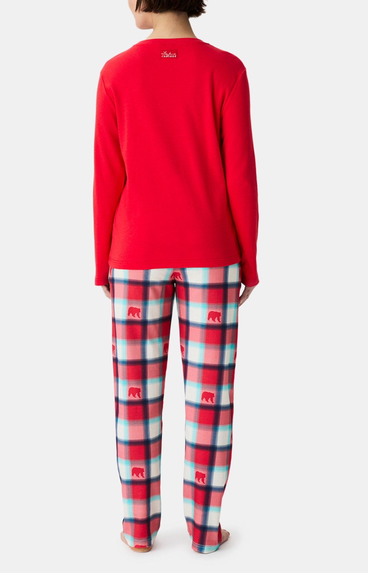 arthur-bob-bear-no-l-pyjama-femme-coton-bio-rouge image 6