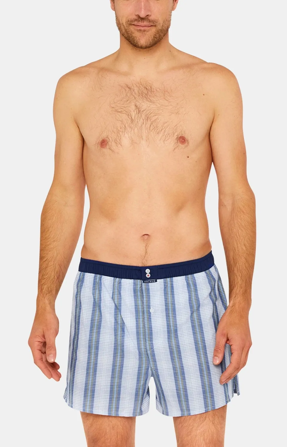 arthur-le-club-n-1018-cale-on-homme-bleu-coton-bio image 1