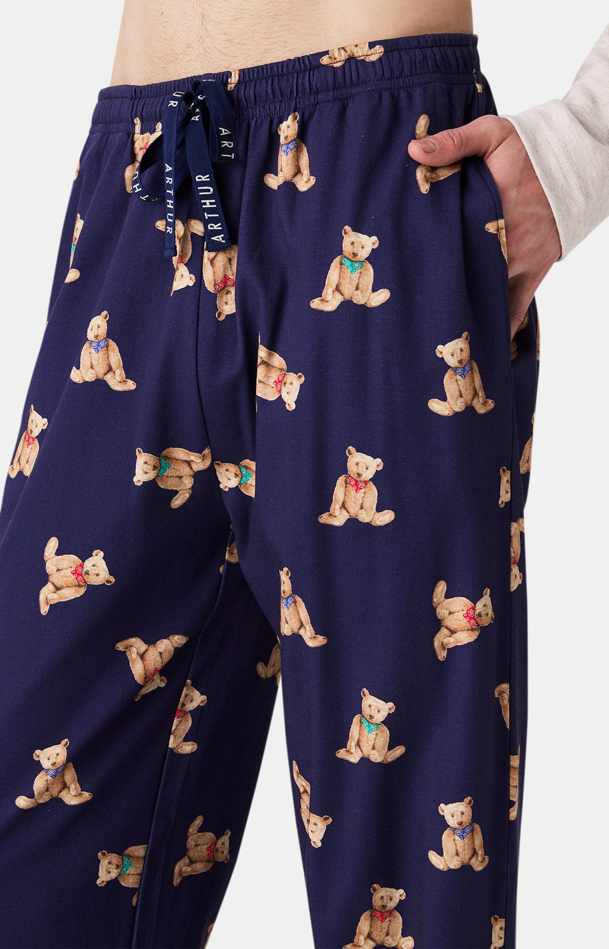 arthur-bob-old-teddy-pyjama-homme-marine-coton-bio-chaud image 7