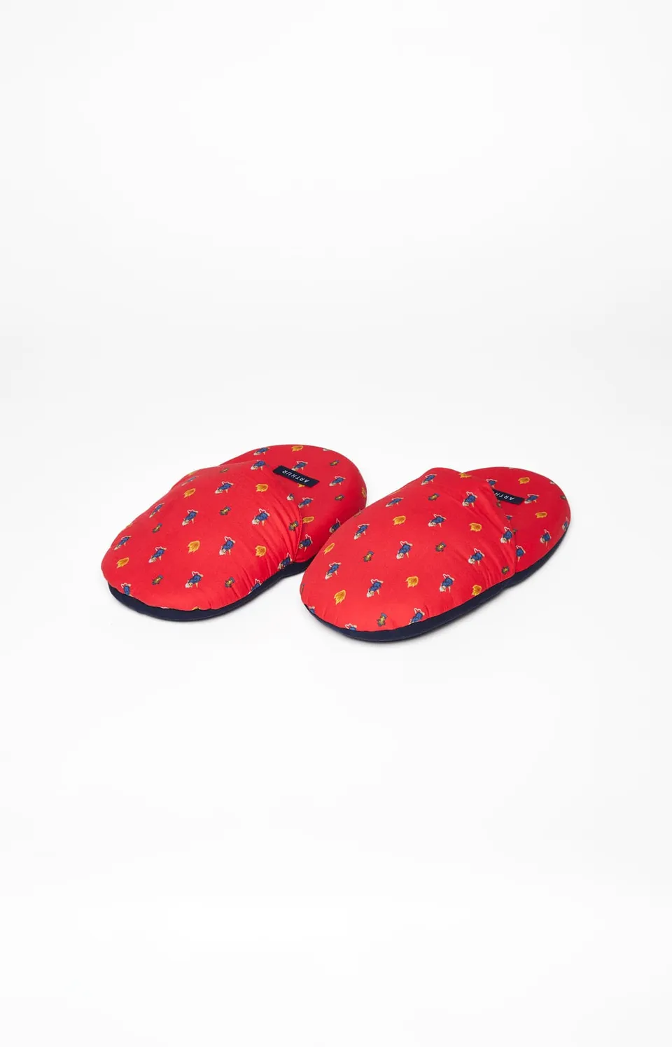 arthur-bob-on-fire-pantoufles-homme-rouge-coton-bio image 1