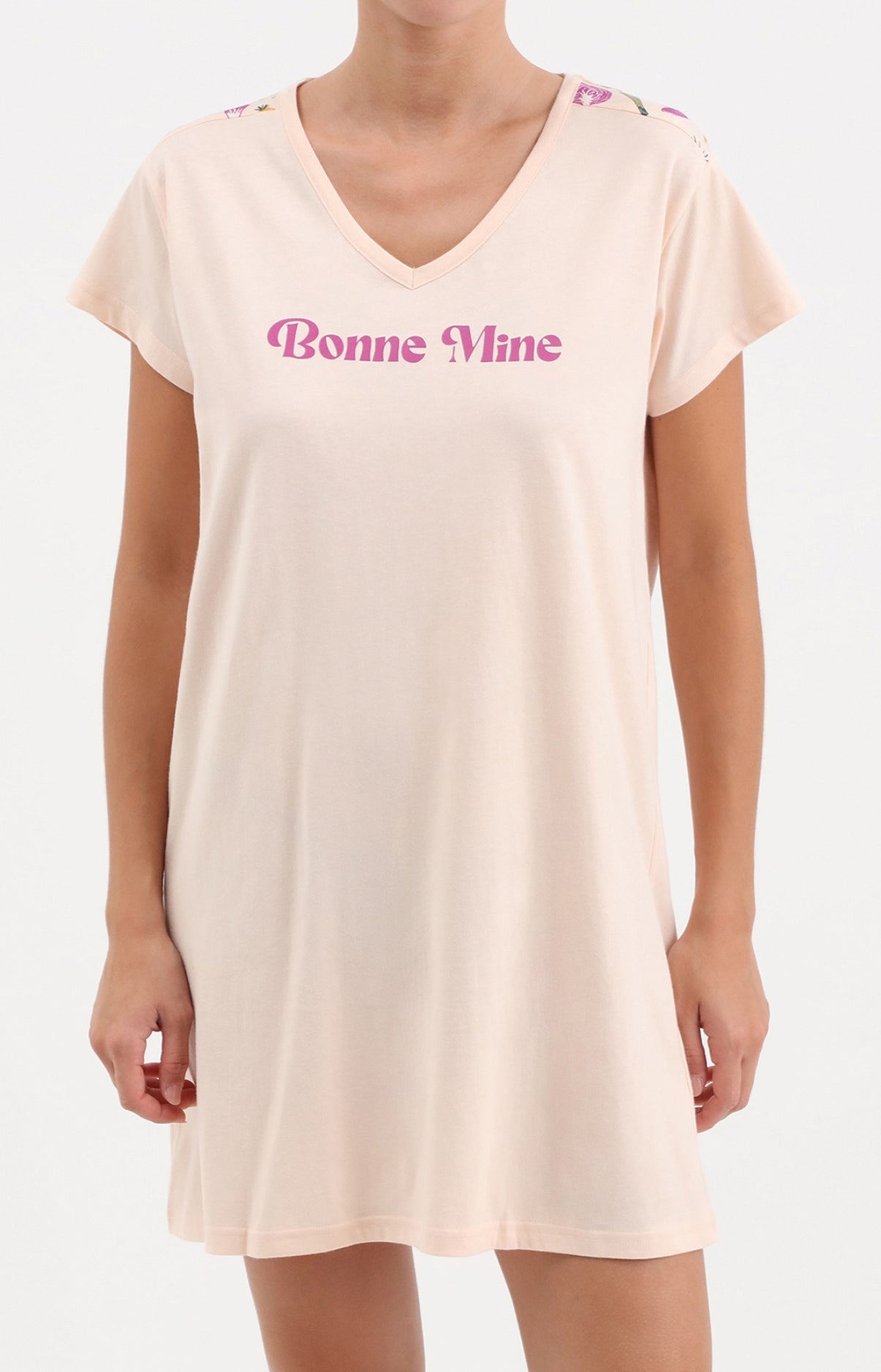 arthur-bob-bonne-mine-chemise-de-nuit-femme-rose-coton image 1