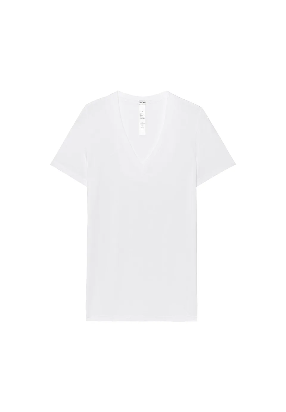 hom-supreme-cotton-t-shirt-col-v-blanc image 1