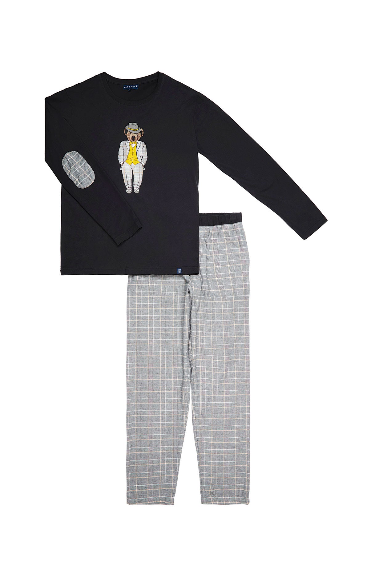 arthur-bob-pyjama-charles-homme-gris-coton-bio image 3