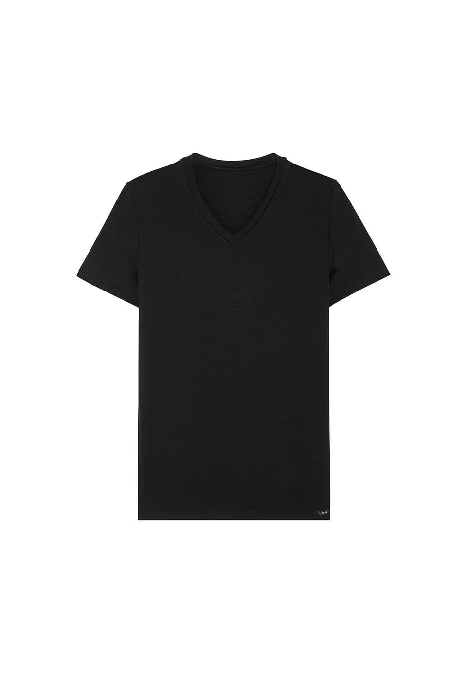hom-tencel-soft-t-shirt-col-v-homme-noir-lyocell image 1